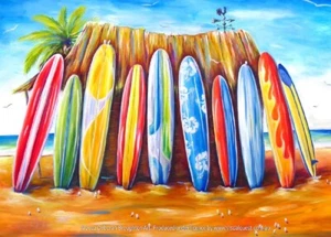 Rompecabezas QPuzzles 260 piezas - Deborah Broughton - Surf - Imagen 1 de 1