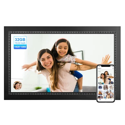 15.6 Inch WiFi Smart Digital Picture Frame Full HD Touchscreen 32GB Support APP - Image 1 of 4