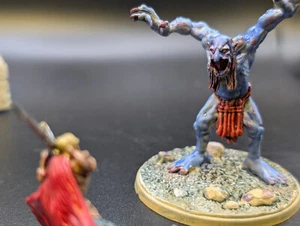 Gut bemalter Sensenmann großer Eistroll dnd Fantasy Miniatur - Bild 1 von 5