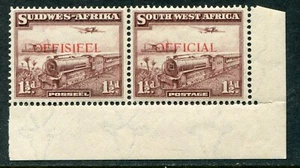 South West Africa 1938 official 1½d SG O.17 hinged mint (cat. £40 as u/m) 'B' - Picture 1 of 2