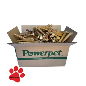Powerpet Bully Sticks Regular/Standard 6 inch 100 Count BULK - Picture 1 of 13