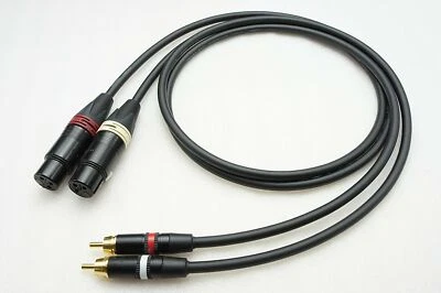 1 Foot -Mogami 2534 Quad Stereo Pair (L, R)  | Neutrik Gold RCA to XLR Female - Image 1 of 3