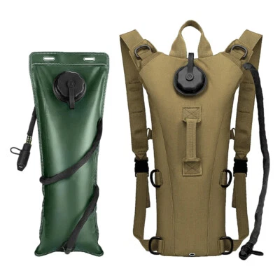 3L Hydration Backpack with Detachable Water Bladder Bags Tactical Molle Daypack - Image 1 of 4