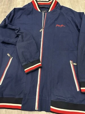 Chaqueta con Capucha Y2K Phat Farm Cremallera Completa Bordada Bloques de Color Hip Hop Talla XXL Foto 1 de 4