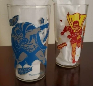 1966 Vintage Batman & Robin PROMO Drink Glasses + BONUS GLASS - Picture 1 of 12