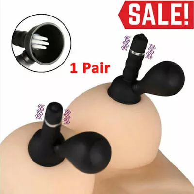 1 par de mujeres vibrador potenciador de senos taza de pezón bomba de vacío ampliador de succión Foto 1 de 4