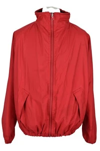 MASCOT Red Windcheater Jacket size L Mens Polartec Retro Full Zip Pockets - Picture 1 of 12