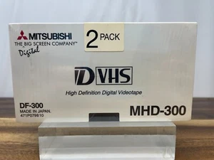 Mitsubishi DF-300 Digital VHS D-VHS Cassette Tape MHD-300 2 Pack SEALED - Picture 1 of 6