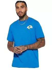 Brand New LA Rams NFL Team Apparel Helmet Tee Short Sleeve Shirt Men Royal Large - Picture 1 of 6