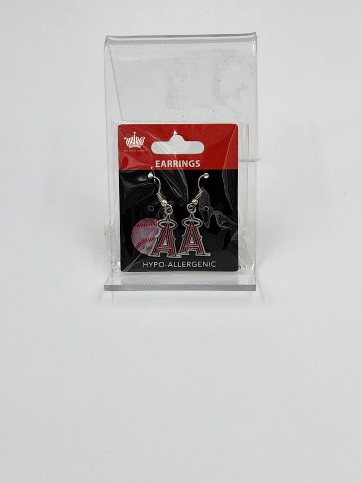 Los Angeles Anaheim Angels Dangle Earrings MLB Team Logo Jewelry - Image 1 of 1