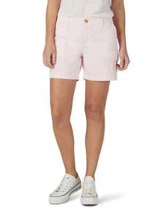 Lee Shorts Womens Pink Cargo Mid-Rise 5" Comfort Waist Flat Front Casual 22 Plus - Picture 1 of 6