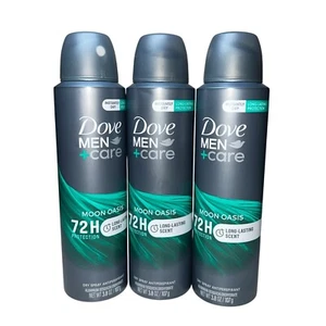 3x Dove Men+Care Dry Spray Antiperspirant Moon Oasis 3.8oz 72H Protection NEW - Picture 1 of 2