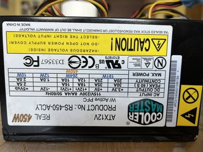 Alimentatore Pc Cooler Master ATX12V 450W - Immagine 1 di 3