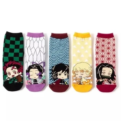 Demon Slayer Socken 5er Set Kimetsu No Yaiba Anime Cosplay Nezuko Tanjirou