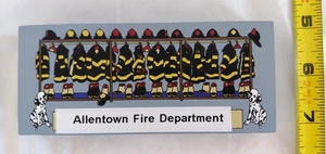 Vintage 1996 Hometown Collectibles Wooden "BUNKER RACK” Firefighter Allentown PA - Picture 1 of 2