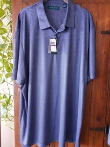 Perry Ellis Mens shirt XXL/TTG/EEG Navy Blue short sleeve button up NWT - Picture 1 of 9