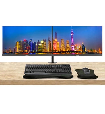 Asus VA24EHE 24-inch FHD LCD Monitor, 2-Pack, Monitor Stand, Keyboard and Mouse - Image 1 of 4