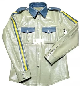 Men's Real Leather(NYPD) New York Police Department Full Sleeves Uniform Shirt - Picture 1 of 2