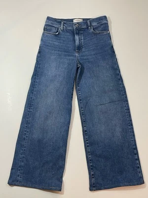Frame Le Slim Palazzo Jeans Cropped Size 27 Wide Leg In Canals Medium Wash - Image 1 of 4