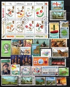Guernsey: 1 x used mini sheet & 30 used stamps - Picture 1 of 1