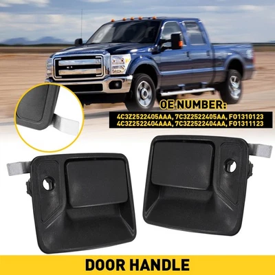 Juego de manija de puerta para Ford F-250 Super Duty 1999-2016 delantera izquierda+derecha negra 2 piezas Foto 1 de 4