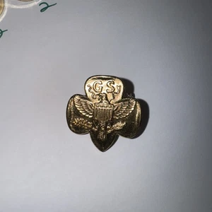 Spilla Spilla Ragazza Scout of America Aquila Tono Oro Vintage - Foto 1 di 2