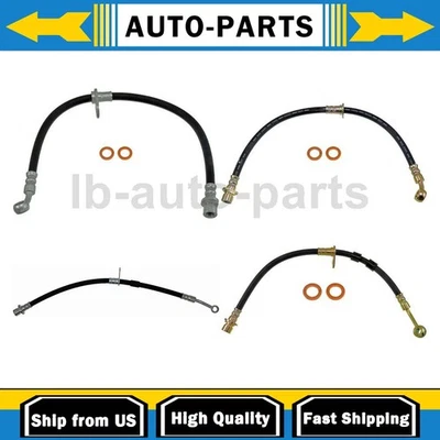 For 1999 2000 Honda Civic 1.6L Front Rear Kit Brake Hydraulic Hose Dorman 4PCS - Image 1 of 4