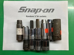 Snap-on Tools 1/2 Drive Socket Lot Random Untested, Sold As Is - Bild 1 von 4