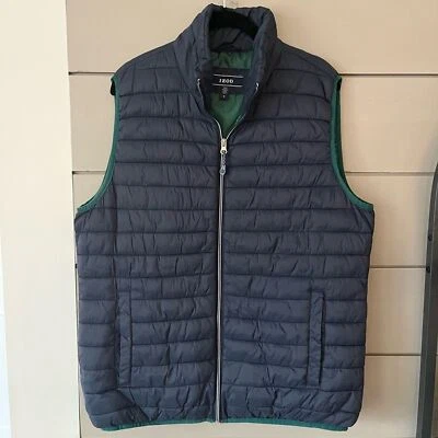 Izod Advantage Puffer Vest Mens Size M Navy Full Zip Golf Casual Sleeveless EUC - Image 1 of 4