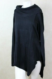 NY Collection neuer asymmetrischer Damenpullover mit Rundhalsausschnitt schwarz Größe M_B4C1 - Bild 1 von 6