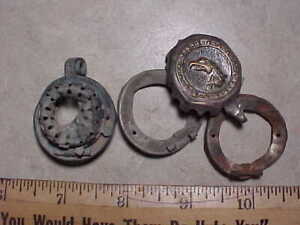Pipe bowl cover parts-one w/eagle motif-Found Fort Craig New Mexico in 1960's