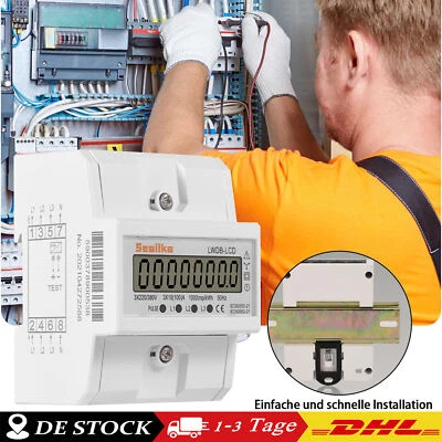 Misuratore calibratocambio contatore di corrente trifase contatore intermedio DIN 3 fasi 4-D - Immagine 1 di 4