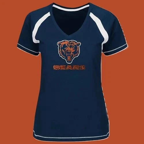 Camiseta para mujer Chicago Bears Majestic Go For Two - Nueva Foto 1 de 1