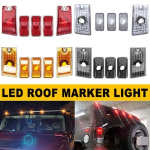 For 2003-2009 Hummer H2 SUT LED Top Roof Cab Marker Running Light Amber Lamp - Picture 1 of 162