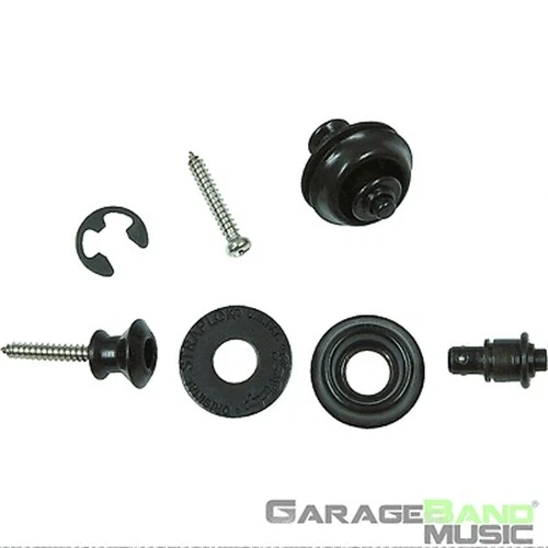 Sistema Straplok Dunlop SLS1033BK design duplo preto - Imagem 1 de 1