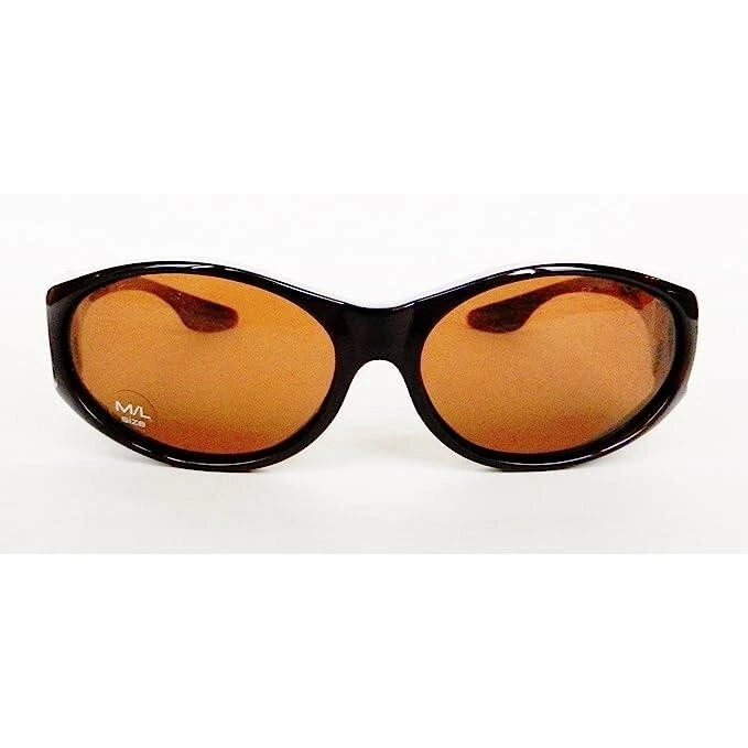 Solar Shield Fits Over Medium/Large Brown FO-007 side view polarized Sunglasses - Image 1 of 1