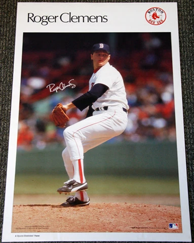 ROGER CLEMENS c.1986 Boston Red Sox Original Sports Illustrated Marketcom POSTER Cover