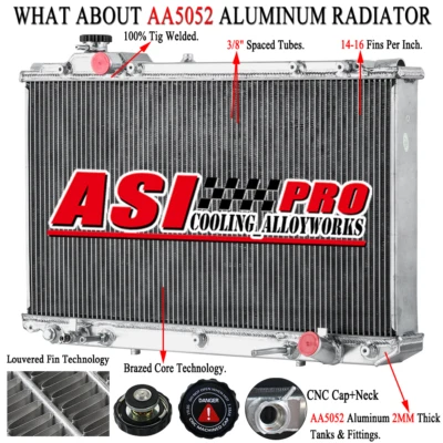 Radiador 3 filas Fit LEXUS GS300 GS400 Toyota Aristo JZS161 2JZ-GT MT 1998-2005 Foto 1 de 4