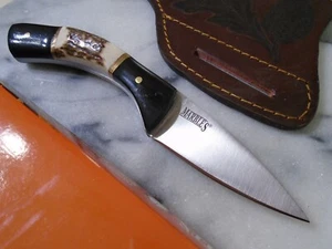 Marbles Buffalo Horn & Stag Fixed Blade Knife Full Tang Skinner Hunter MR644 New - Picture 1 of 10