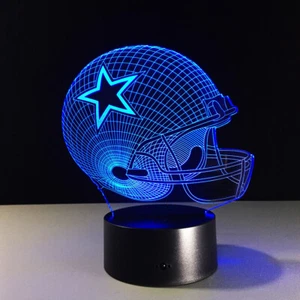 Dallas Cowboys LED Light Lamp Collectible Dak Prescott Romo Ezekiel Elliott Gift - Picture 1 of 9