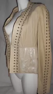 New Emilio Pucci beige 100% lambskin jacket IT44 RRP 3500€ - Picture 1 of 11
