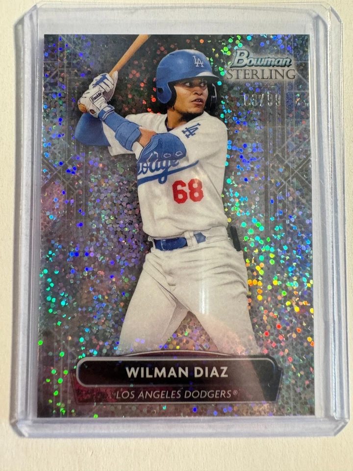 K147,123 - 2022 Bowman Sterling Prospects Speckle #BSP100 Wilman Diaz #/99 - Image 1 of 1