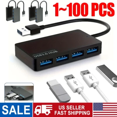 4 Port USB Hub Splitter For PC Mac MacBook Notebook Laptop Desktop Portable Lot - Image 1 of 4