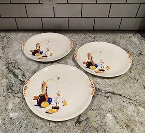 PADEN CITY POTTERY Shell Krest PATIO Mexicana Southwest Dinner Plates - set of 3 - Picture 1 of 7