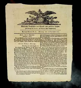 1813 Alemania BERLÍN Berlinische Nachrichten von Staats Newspaper - Imagen 1 de 3