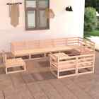 Solid Pinewood Garden Lounge Set 10 Piece Outdoor Seating Furniture Vidaxl