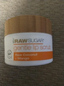 Raw Sugar Gentle Lip Scrub, Raw Coconut + Mango .50 Oz, New - Picture 1 of 4