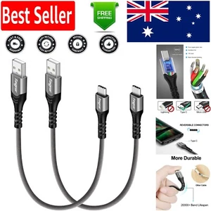 Short USB C Cable 1ft - High Speed Data Transfer for Samsung & Motorola - Picture 1 of 8