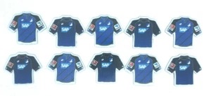 10x TSG 1899 Hoffenheim Trikot Magnet Fussball Bundesliga AMBALLCOM Angebot - Picture 1 of 1