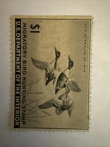 1945 FEDERAL DUCK STAMP (NG/F-VF) - Picture 1 of 2